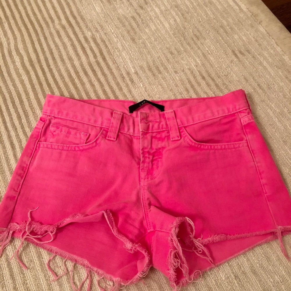 J brand bright pink jean shorts size 24